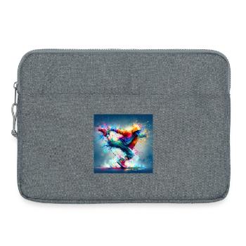 Urbaner Tanz in explosiven Farben - Laptoptasche 15" - Grau meliert - Vorne