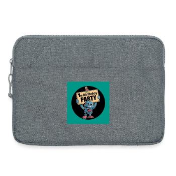Robotischer 1. Geburtstag Jubelmotiv - Laptoptasche 15" - Grau meliert - Vorne