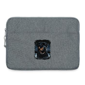 Rottweiler Dog - Laptop bag 15" - heather grey - Front