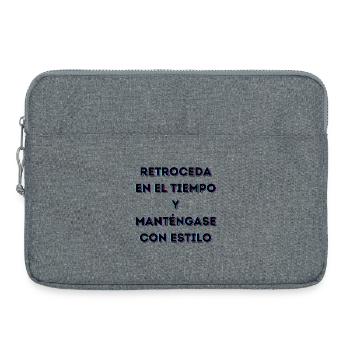 Style rétro au fil du temps - Sacoche pour ordinateur portable 15 pouces - gris chiné - Devant
