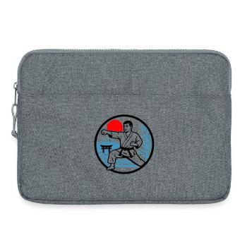 Karate Nature - Laptop bag 15" - heather grey - Front