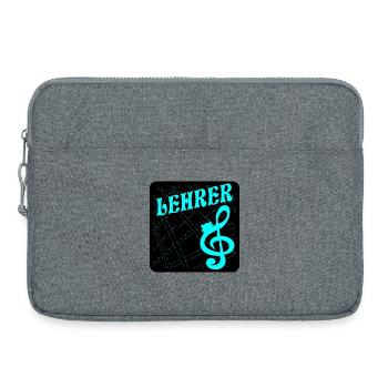 Professeur Clé de musique - Sacoche pour ordinateur portable 15 pouces - gris chiné - Devant