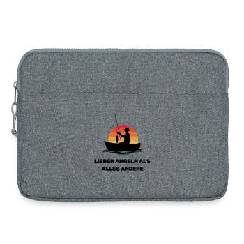 Mieux que toute autre chose : la pêche Design pour les pêcheurs - Sacoche pour ordinateur portable 15 pouces - gris chiné - Devant