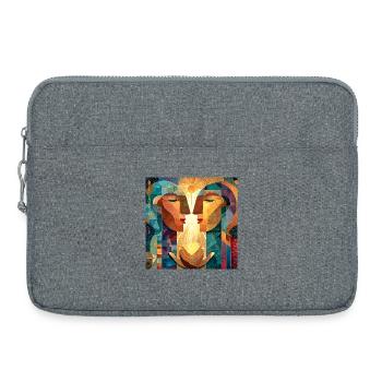 Mystisches Gleichgewichtsgesicht - Laptoptasche 15" - Grau meliert - Vorne