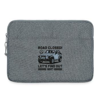 Geschlossene Straße Jeep Design - Laptoptasche 15" - Grau meliert - Vorne