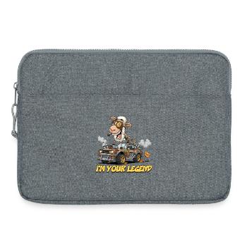 Mouton voiture de course conception personnalisée - Sacoche pour ordinateur portable 15 pouces - gris chiné - Devant