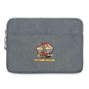 Rescue Firefighter Abenteuer-Design - Laptoptasche 15" - Grau meliert - Vorne