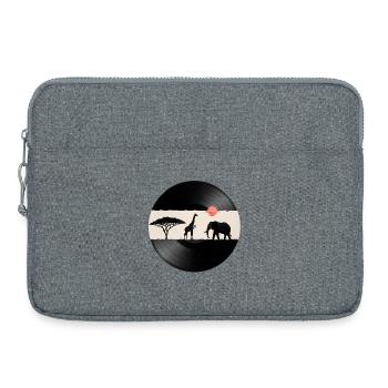 Disque vinyle African Sunset - Sacoche pour ordinateur portable 15 pouces - gris chiné - Devant