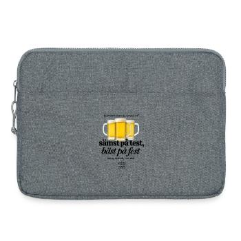 Chemises de classe Pire à l’essai Meilleur à la bière de fête - Sacoche pour ordinateur portable 15 pouces - gris chiné - Devant