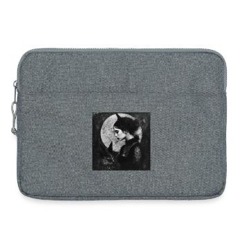 Chat de nuit et fille démone - Sacoche pour ordinateur portable 15 pouces - gris chiné - Devant