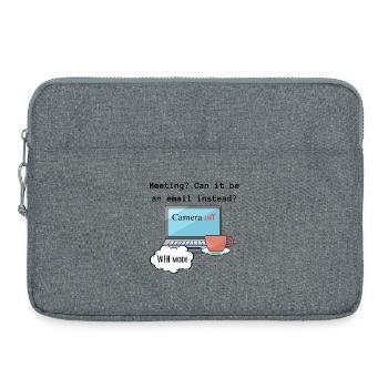 Rencontre drôle WFH changer de mode ordinateur travail. - Sacoche pour ordinateur portable 15 pouces - gris chiné - Devant