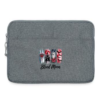 Lune de sang 4 PaneMotif gothique d’Halloween - Sacoche pour ordinateur portable 15 pouces - gris chiné - Devant