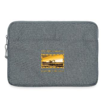 Sunset on the river with ornamental frame - Laptop bag 15" - heather grey - Front