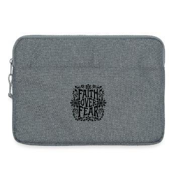 La foi plutôt que la peur Inspiration des versets bibliques chrétiens - Sacoche pour ordinateur portable 15 pouces - gris chiné - Devant