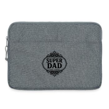 Super dad since always - Laptop bag 15" - heather grey - Front