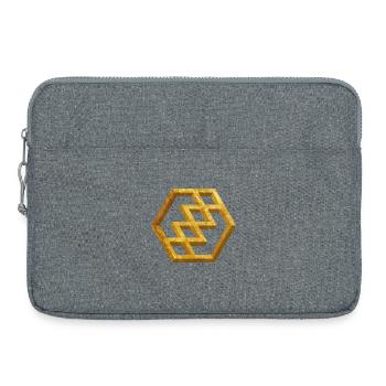 Goldenes Geometrisches Muster - Laptoptasche 15" - Grau meliert - Vorne