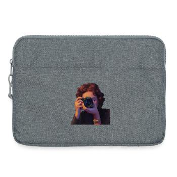Photography Realistic Portrait Designs - Laptop bag 15" - heather grey - Front