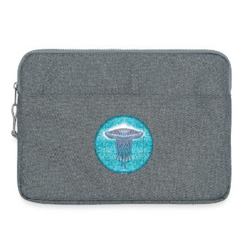 Unterwasser-Jellyfish Illustration - Laptoptasche 15" - Grau meliert - Vorne