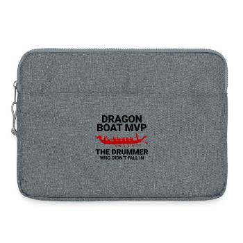 Dragon Boat Drummer  - Laptop bag 15" - heather grey - Front