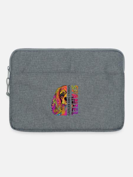 Cavalier King Charles Spaniel - Laptoptasche 15" - Grau meliert