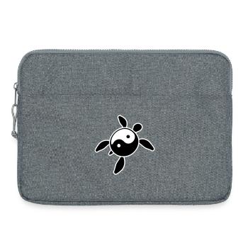 Schildkröten Panzer Yin Yang Symbol Gleichgewicht - Laptoptasche 15" - Grau meliert - Vorne