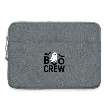 Halloween design with ghost and bats - Laptop bag 15" - heather grey - Front