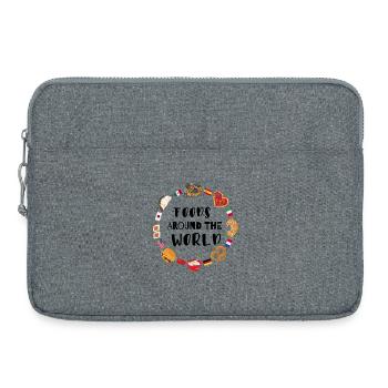 Nourriture du monde entier - Sacoche pour ordinateur portable 15 pouces - gris chiné - Devant