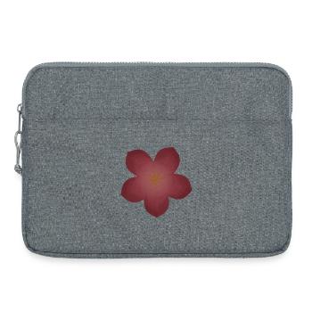 Elegantes Blumenblüten-Design - Laptoptasche 15" - Grau meliert - Vorne