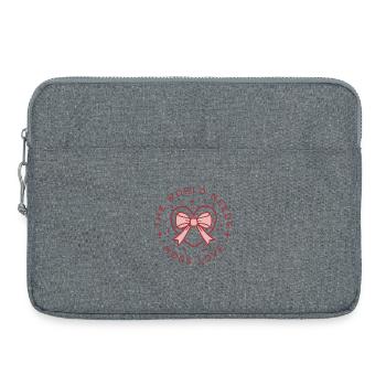 Le monde a besoin de plus d’amour paix citations girly coeur - Sacoche pour ordinateur portable 15 pouces - gris chiné - Devant
