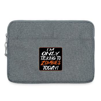 Citation d’Halloween Zombies Talk - Sacoche pour ordinateur portable 15 pouces - gris chiné - Devant