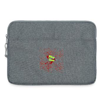 Bloody Font: Play Time - Laptop bag 15" - heather grey - Front
