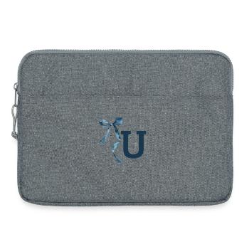 Monogram U Geschenkidee - Laptoptasche 15" - Grau meliert - Vorne