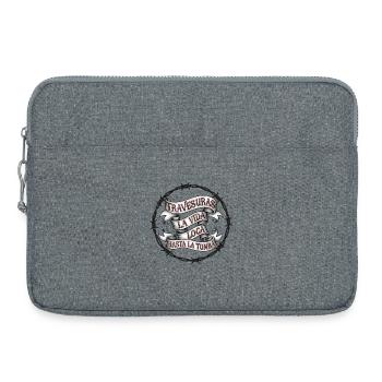 Dicton inspirant dans le style de tatouage vintage - Sacoche pour ordinateur portable 15 pouces - gris chiné - Devant