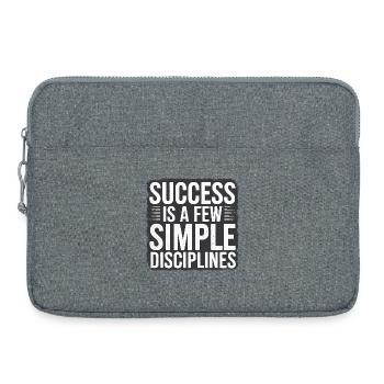 Inspirierende Erfolgszitat-Typografie - Laptoptasche 15" - Grau meliert - Vorne