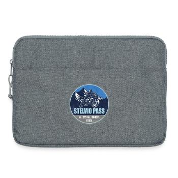 Stelvio Pass Italy Alps Motorcycle Route - Laptop bag 15" - heather grey - Front