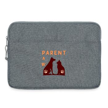T-shirt pour animaux de compagnie Dog & CAT pour les amoureux des animaux - Sacoche pour ordinateur portable 15 pouces - gris chiné - Devant
