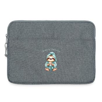 Lazy Glam Sloth - Je me suis réveillé glamour - Sacoche pour ordinateur portable 15 pouces - gris chiné - Devant