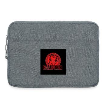 Aggressive Red Wolf "Game Over" - Laptop bag 15" - heather grey - Front