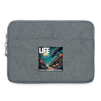 Life: Ubiquitous. Resourceful. Determined. - Laptop bag 15" - heather grey - Front