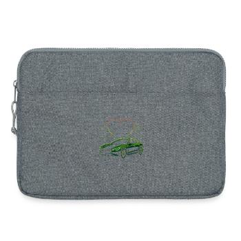 Voiture de sport lumineuse avec cœur - Sacoche pour ordinateur portable 15 pouces - gris chiné - Devant