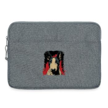 Bull Terrier - Sacoche pour ordinateur portable 15 pouces - gris chiné - Devant