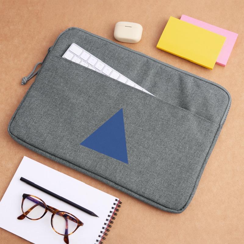 Abstract Blue Triangle Pattern Laptop bag 15"