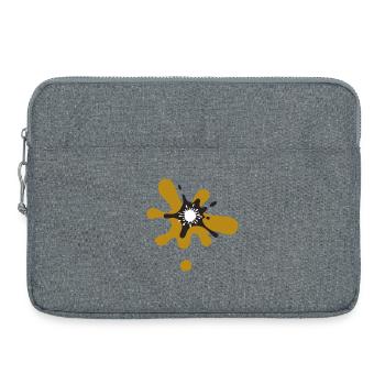 Abstract color battle on T-shirt - Laptop bag 15" - heather grey - Front