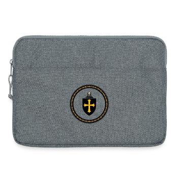 Historische Ritterwappen mit Kreuzmotiv - Laptoptasche 15" - Grau meliert - Vorne