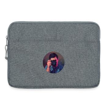 Photographer with artistic digital transformation - Laptop bag 15" - heather grey - Front