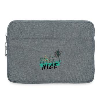 Nice Promenade des Anglais et architecture - Sacoche pour ordinateur portable 15 pouces - gris chiné - Devant