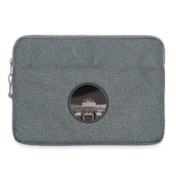 Abendliche Berliner Brandenburger Tor - Laptoptasche 15" - Grau meliert - Vorne