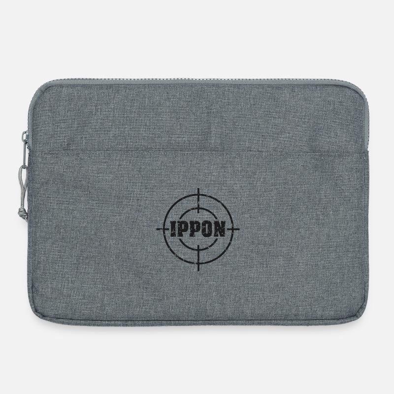 Target_judo_ippon_grunge_karsten_schwarz - Laptop bag 15" - heather grey