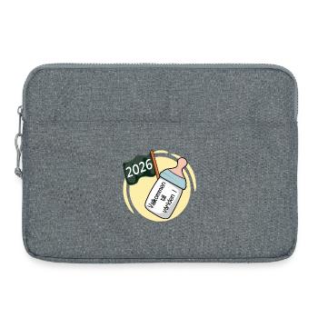 Bienvenue dans le monde 2026 - Sacoche pour ordinateur portable 15 pouces - gris chiné - Devant