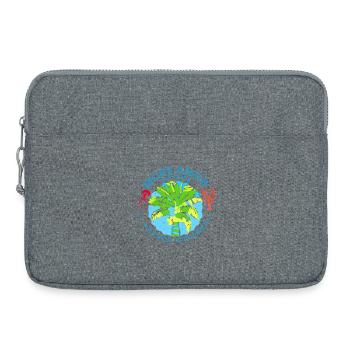 Tropische Palme Côte d'Azur - Laptoptasche 15" - Grau meliert - Vorne